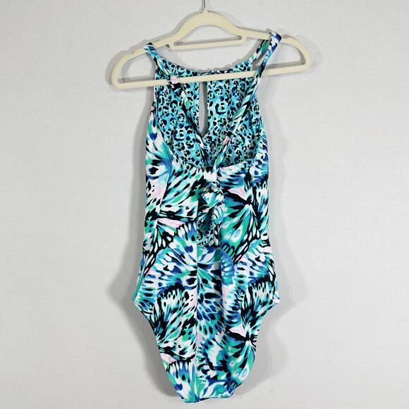 Tommy Bahama  Island Cays Monarch Reversible One-Piece Swimsuit Women's Size M - Picture 4 of 5